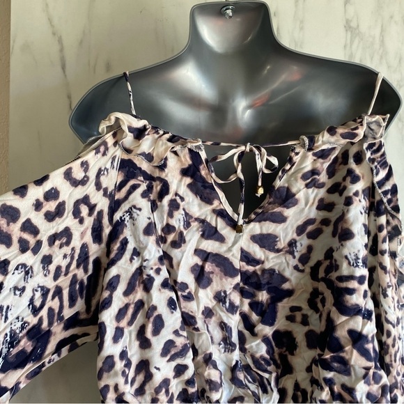 NWT Vintage Havana Women’s Size M Leopard Print Bell Sleeves Bohemian Style - Picture 4 of 5
